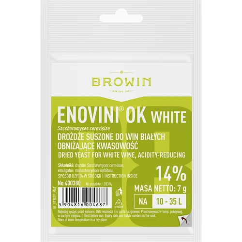 Enovini® OK WHITE - vinski kvasac za smanjenje kiselosti 7 g  - 1 