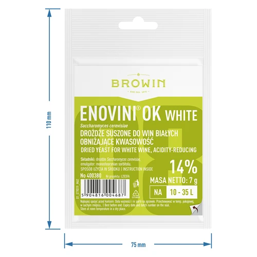 Enovini® OK WHITE - vinski kvasac za smanjenje kiselosti 7 g - 4