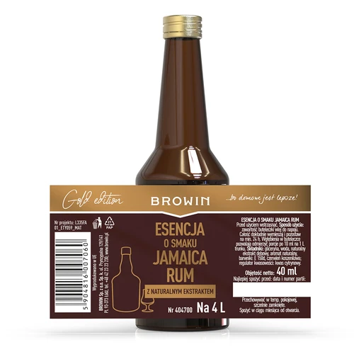 Esencija Gold s okusom Jamaica Rum za 4 L, 40 ml - 5
