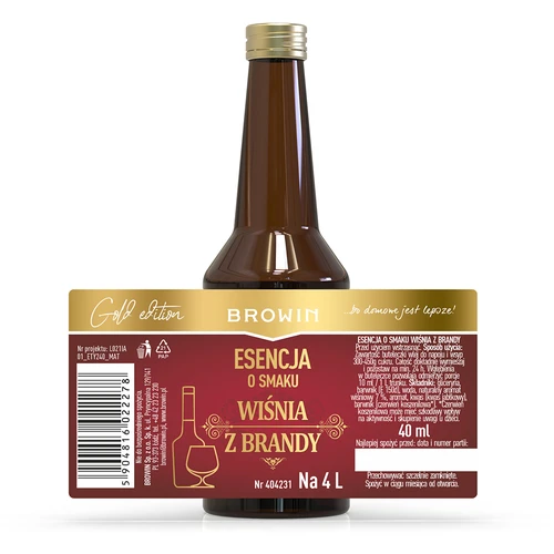 Esencija okusa Višnja s brandyjem, 40 ml - za 4 L - 4