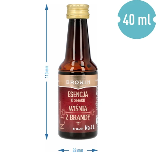 Esencija okusa Višnja s brandyjem, 40 ml - za 4 L - 6