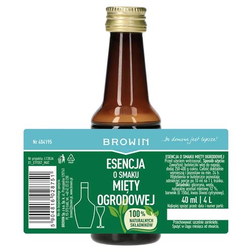 Esencija okusa vrtne mente, za 4 L, 40 ml - 4