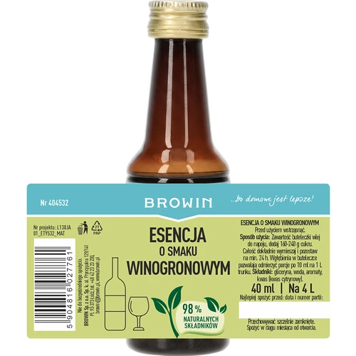 Esencija s okusom grožđa, 40 ml - 4