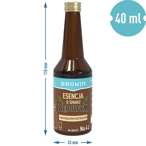 Esencija s okusom hrasta, s prirodnom aromom i ekstraktom – 40 ml, za 4 L - 7