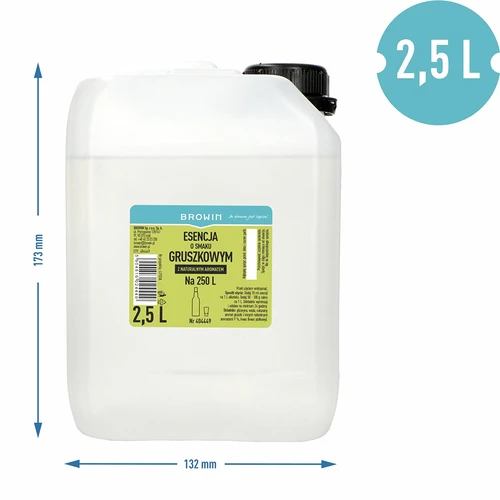 Esencija s okusom kruške, s prirodnom aromom, 2,5L - 3