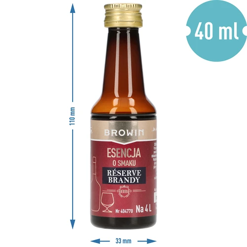 Esencija s okusom Reserve Brandy, 40 ml, za 4 L - 7
