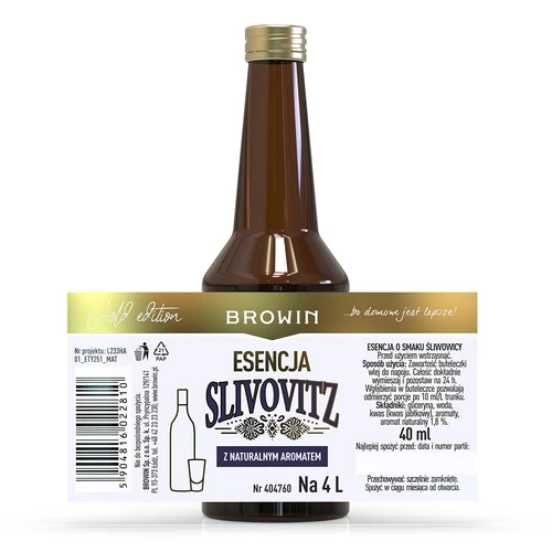 Esencija s okusom šljivovice, za 4 L, 40 ml - 4