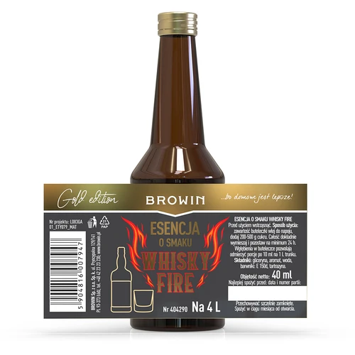 Esencija s okusom Whisky Fire za 4 L, 40 ml - 4