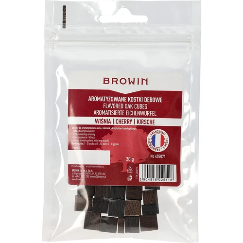 Francuske hrastove kocke, jako pečene, aromatizirane - Trešnja, 20g - 2