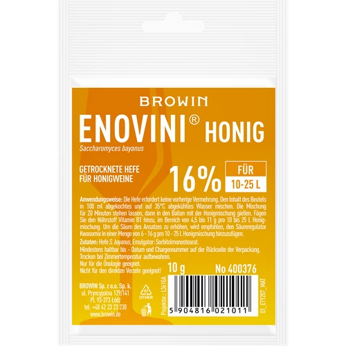 Getrocknete hefe für honigweine Enovini Honig 10g  - 1 