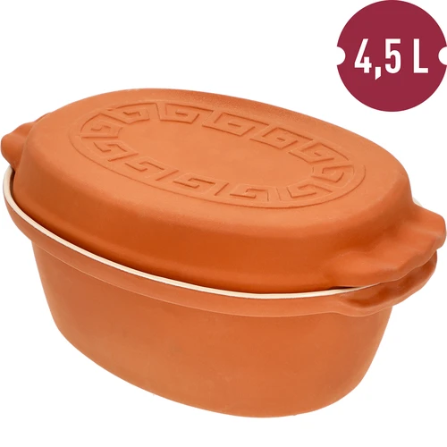 Glazirani rimski lonac 4,5 L (meandri) - 6