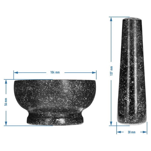 Granitni kuhinjski mužar - 10cm - 9