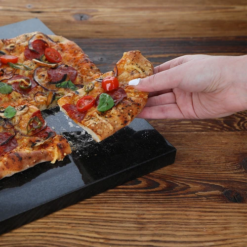 Granitni pravokutni kamen za pizzu 37 x 35 cm - 9