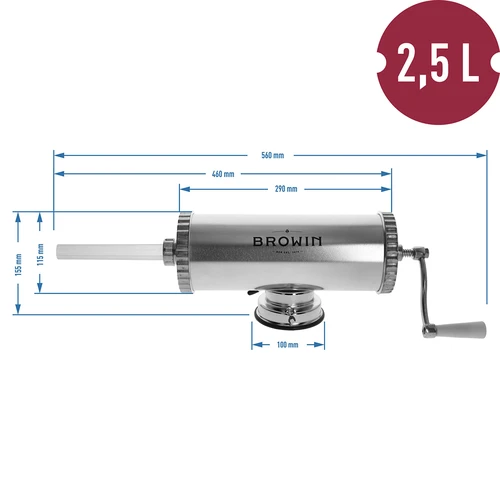 Horizontalna punilica 2,5 kg sa silikonskim klipom - 10