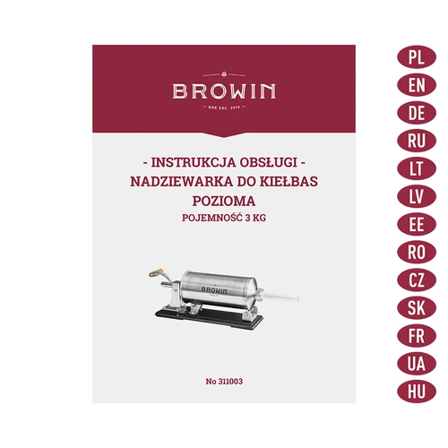 Horizontalna punilica za kobasice 3 kg - 10