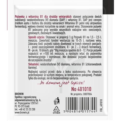 Hrana za vino s vitaminom B1, 10g - 2