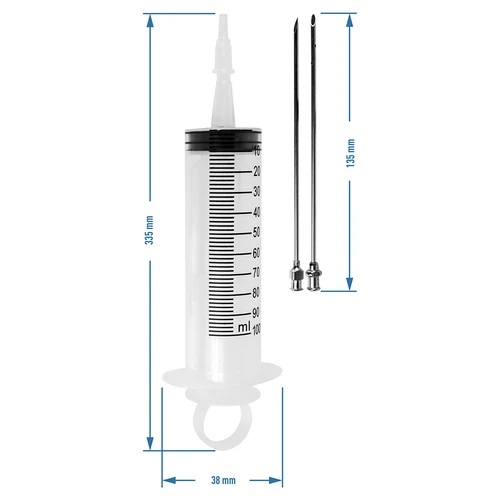 Injektor 100 ml + 2 igle - 10