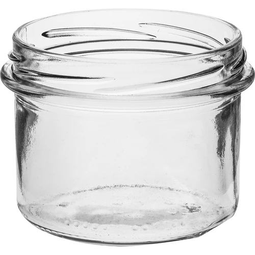 Jednostavna staklenka 235 ml (fi82) s crnim poklopcem 6 kom. - 4