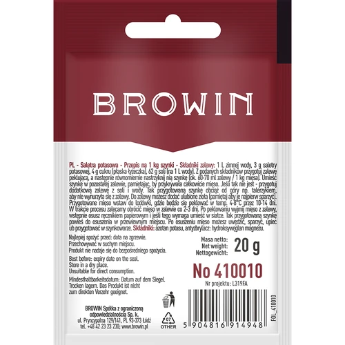 Kalijev nitrat za soljenje mesa, 20 g - 2
