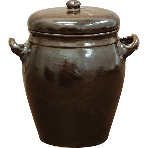 Keramika - lonac 1,6l rustikalni s poklopcem  - 1 