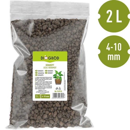 Keramzit za sobne biljke, vrtlarstvo i šume u staklu, 4-10 mm, 2L - 3