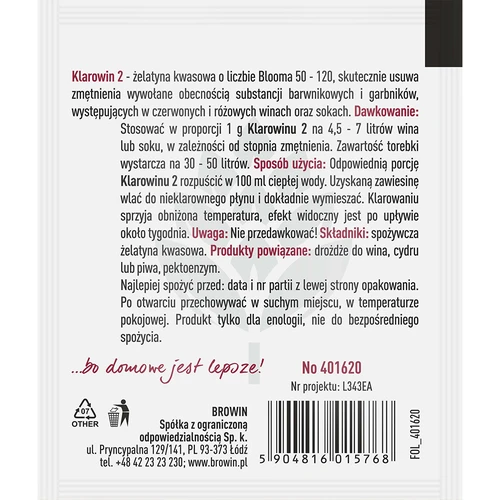 Klarowin 2 - sredstvo za bistrenje - 2