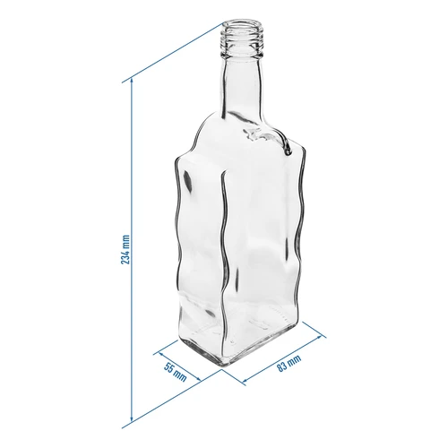 Klaustarska boca 500 ml, s čepom, bijela - 6 kom. - 4