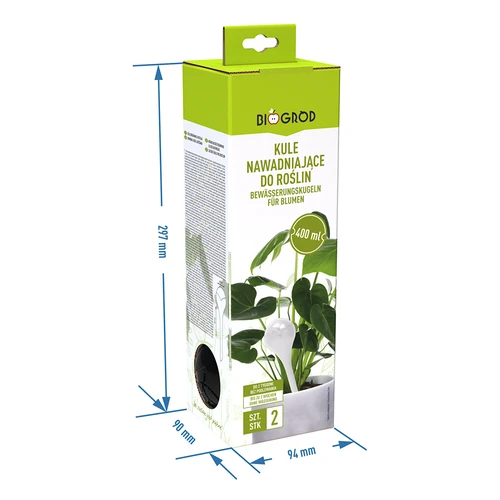 Kugle za navodnjavanje biljaka, crne mat, 400 ml, 2 kom. - 4