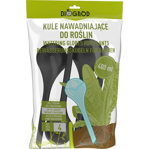 Kugle za navodnjavanje biljaka, crne mat, 400 ml, 4 kom. - 3