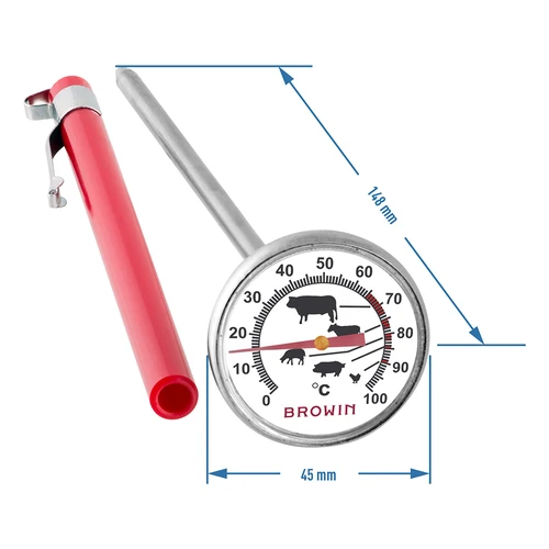 Kuhinjski termometar s grafikom (0°C do +100°C) 12,5cm - 2
