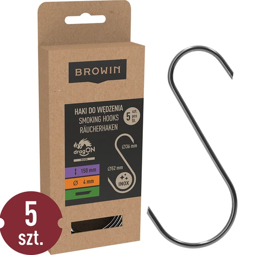 Kuke za dimljenje - S, nakošene 45° 4 mm x 150 mm, 5 kom.