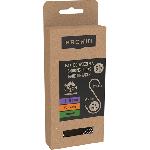 Kuke za dimljenje - S, nakošene 45° 4 mm x 150 mm, 5 kom. - 3