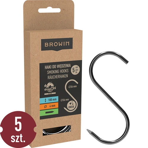 Kuke za dimljenje - S, naoštrene, 4 mm x 100 mm, 5 kom.