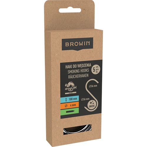 Kuke za dimljenje - S, naoštrene, 4 mm x 100 mm, 5 kom. - 5