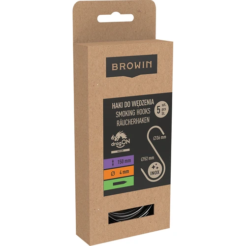 Kuke za dimljenje – S, naoštrene, 4 mm x 150 mm, 5 kom. - 3