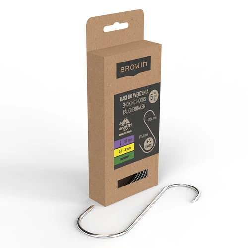 Kuke za dimljenje - S, rezane pod 45°, 3 mm x 150 mm, 5 kom. - 2