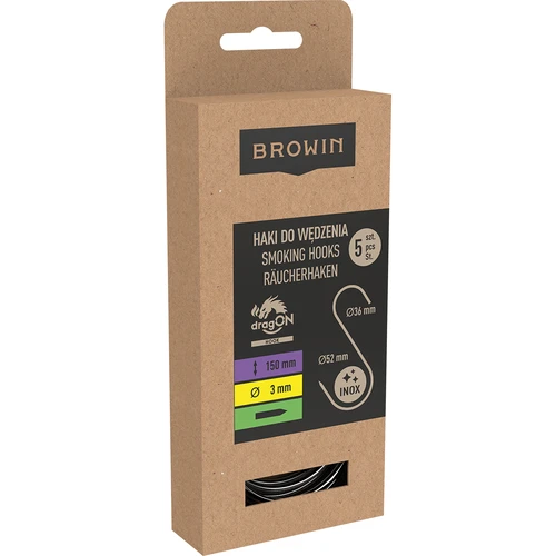 Kuke za dimljenje - S, šiljene 3 mm x 150 mm, 5 kom. - 3