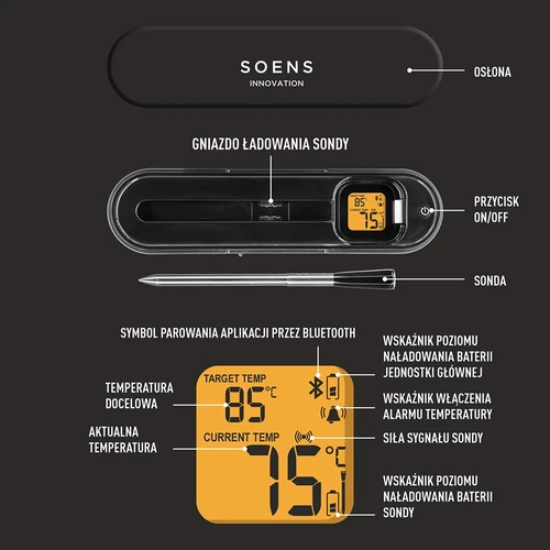 Kulinarski termometar s bežičnom Bluetooth sondom - 7