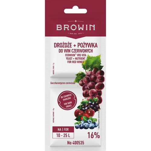 Kvasac + hranjiva tvar - crna vina  - 1 
