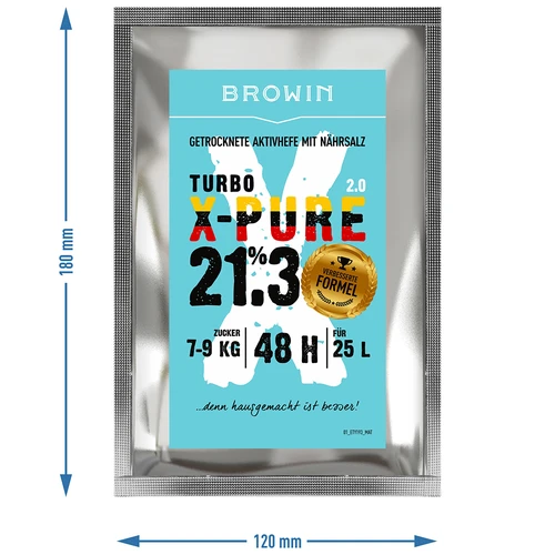 Kvasac Turbo X-Pure 21,3 %, 48 h, 25 L - 4