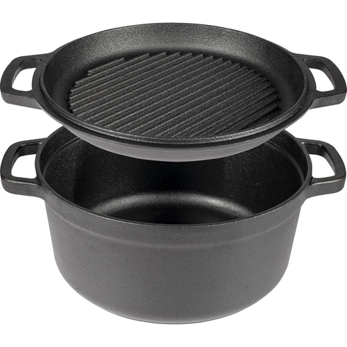 Lonac od lijevanog željeza s tavom, 5 L + 1 L  - 1 
