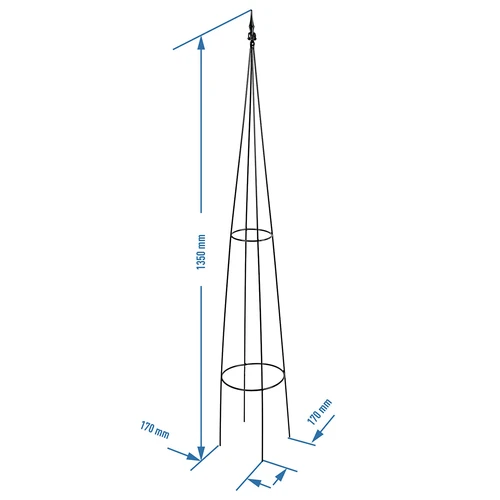 Metalna pergola - Piramida, 135 cm - 3