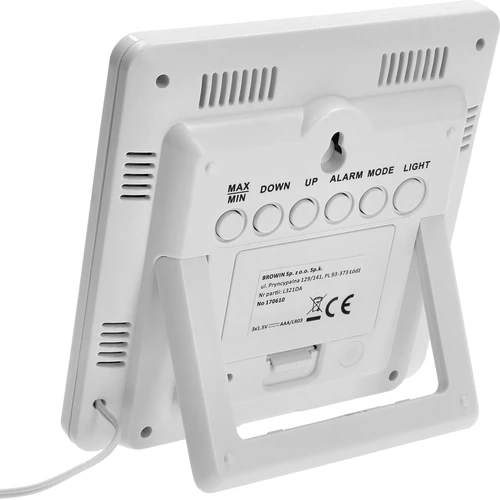 Meteorološka stanica – elektronička, osvijetljena, sonda, bijela - 3