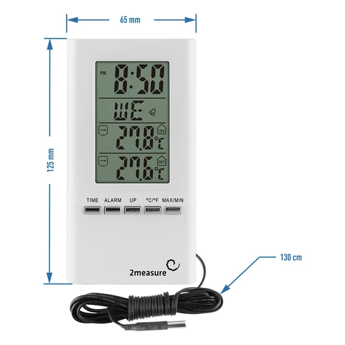 Meteorološka stanica – elektronička, sonda, bijela - 3