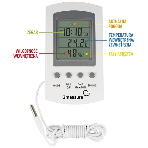 Meteorološka stanica – elektronska, sonda, bijela - 5