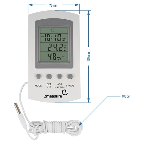 Meteorološka stanica – elektronska, sonda, bijela - 7