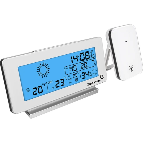 Meteorološka stanica RCC, DCF – elektronička, bežična, s osvijetljenim senzorom, bijela - 2