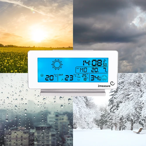 Meteorološka stanica RCC, DCF – elektronička, bežična, s osvijetljenim senzorom, bijela - 17