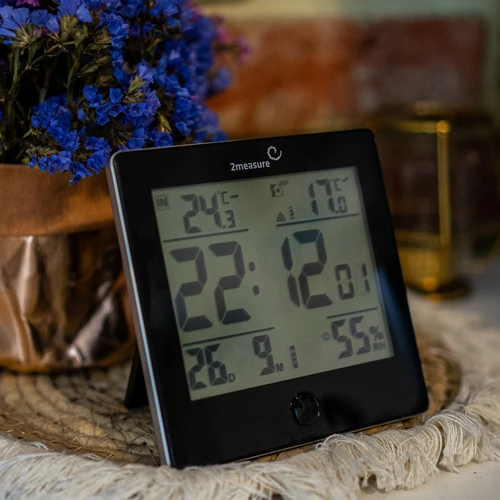 Meteorološka stanica RCC, DCF – elektronska, bežična, osvijetljeni senzor, crna - 9