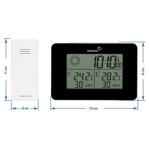 Meteorološka stanica RCC – elektronička, bežična, osvijetljeni senzor, crna - 12